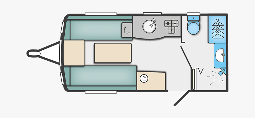 Sprite Technical Specification Swift Group - Caravan Layouts Fixed Bed, HD Png Download, Free Download