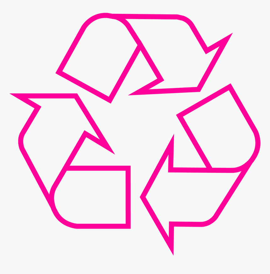 Recycling Symbol Icon Outline Magenta - Recycle Logo Red Png, Transparent Png, Free Download