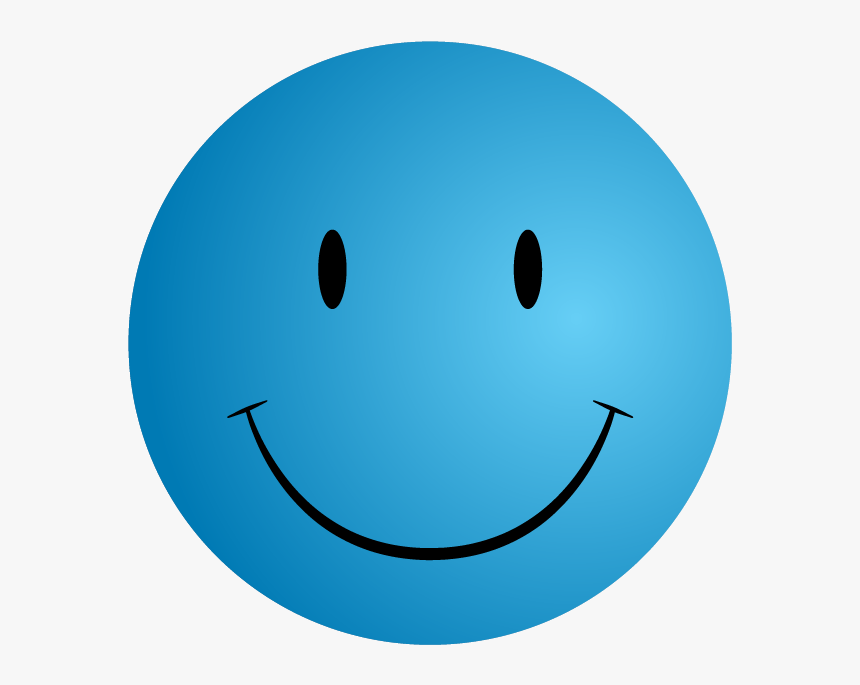 Blue Smiley Face Png - Smiley Face Blue Background, Transparent Png, Free Download