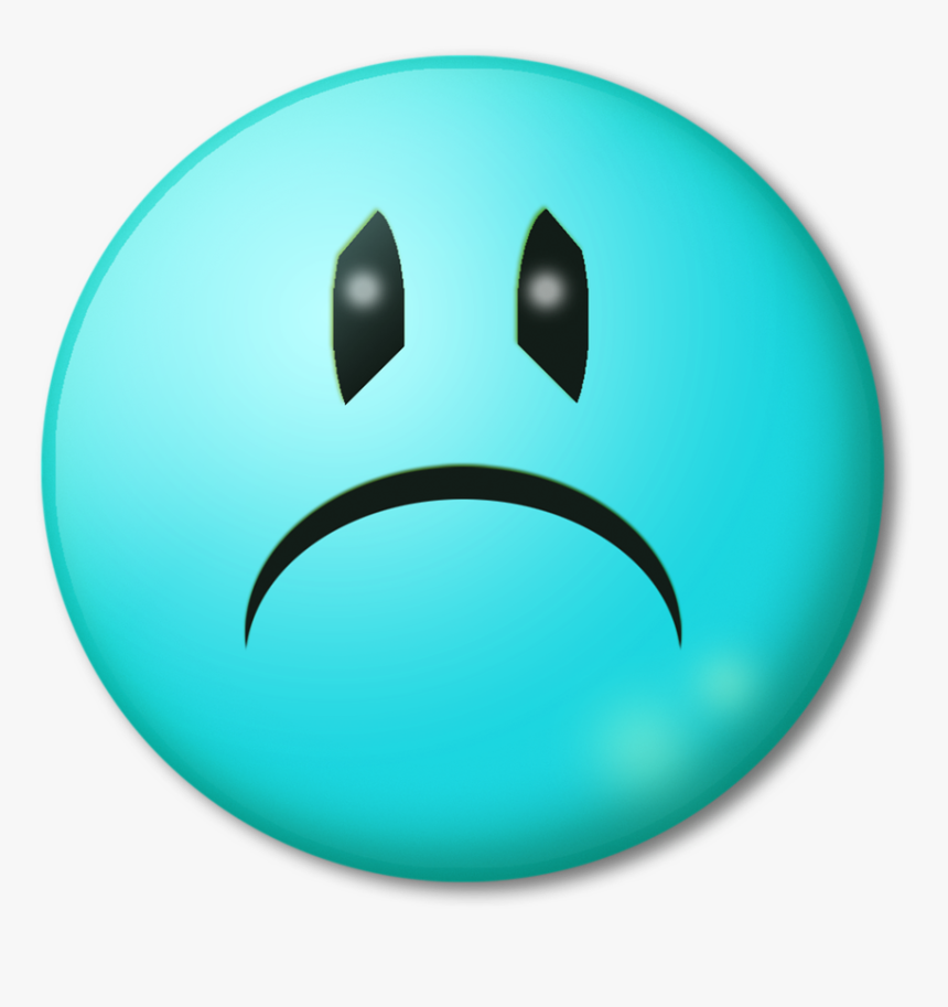 Sad Face Emoticon - Sad Emoji Dp Blue Colour, HD Png Download, Free Download