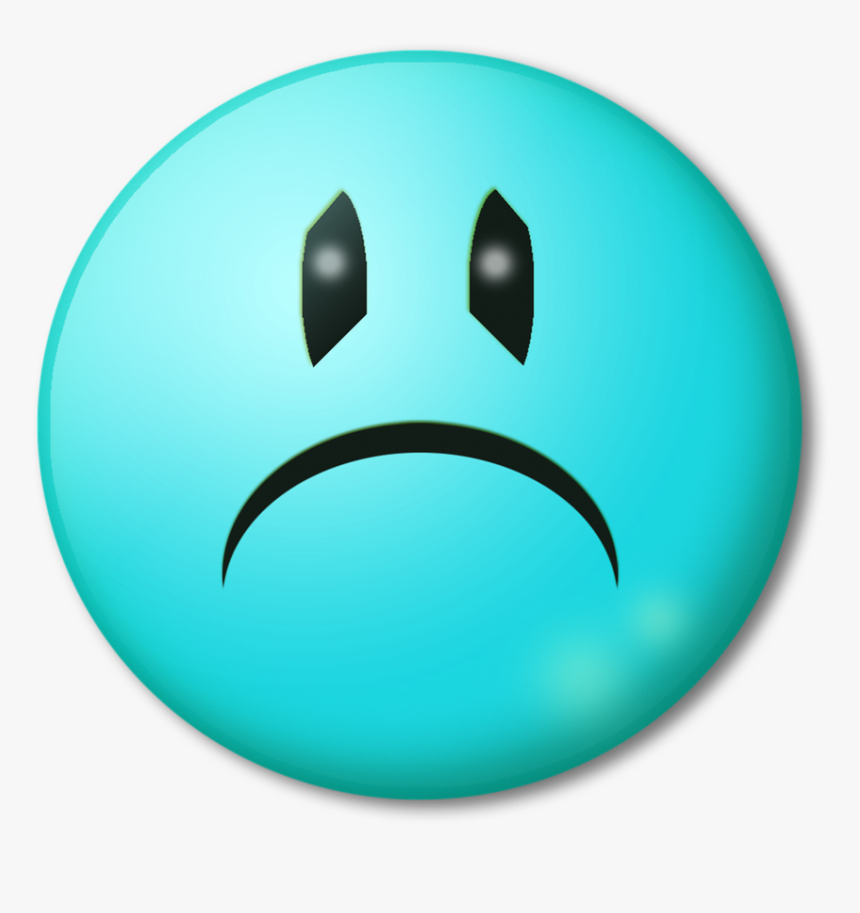 Sad Face Emoticon Sad Emoji Dp Blue Colour Hd Png Download Kindpng