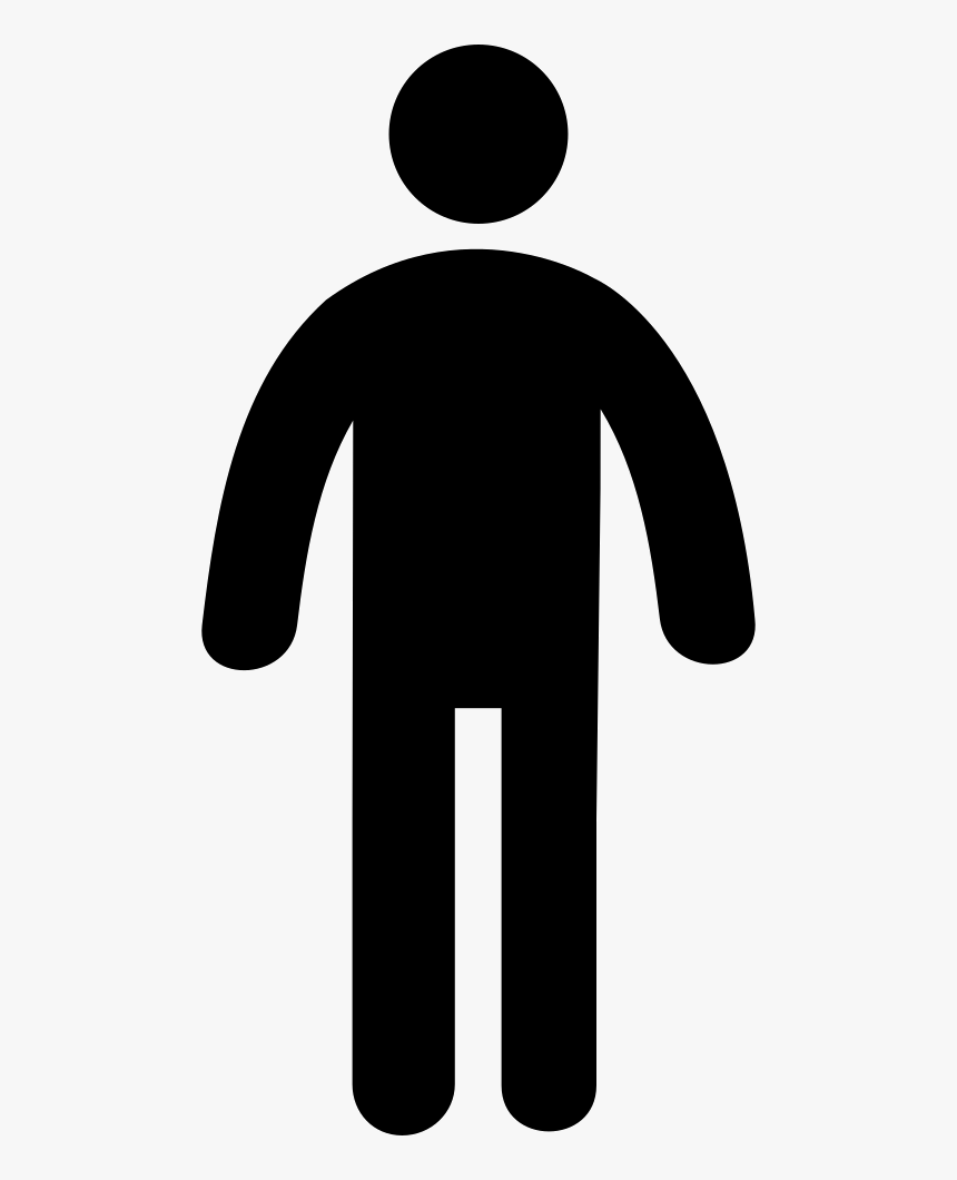 Standing Frontal Man Silhouette, HD Png Download, Free Download