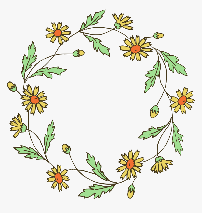 Floral Wreath Clip Art Amp Vector Images Oh So Nifty - Flower Wreath Png, Transparent Png, Free Download