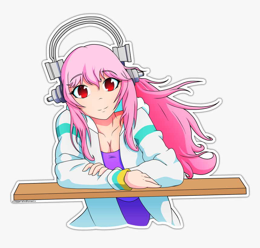 Sticker Styled Super Sonico - Cartoon, HD Png Download, Free Download