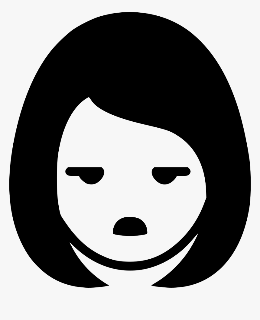 Dull Glare Girl Woman Comments - Happy Woman Icon Png, Transparent Png, Free Download