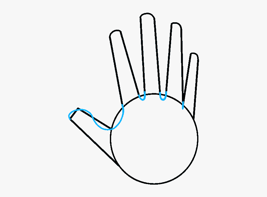 How To Draw Hand - Easy Simple Hand Drawing, HD Png Download, Free Download