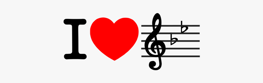 I Love Music Sign Vector Graphics - Love Music Clipart, HD Png Download, Free Download