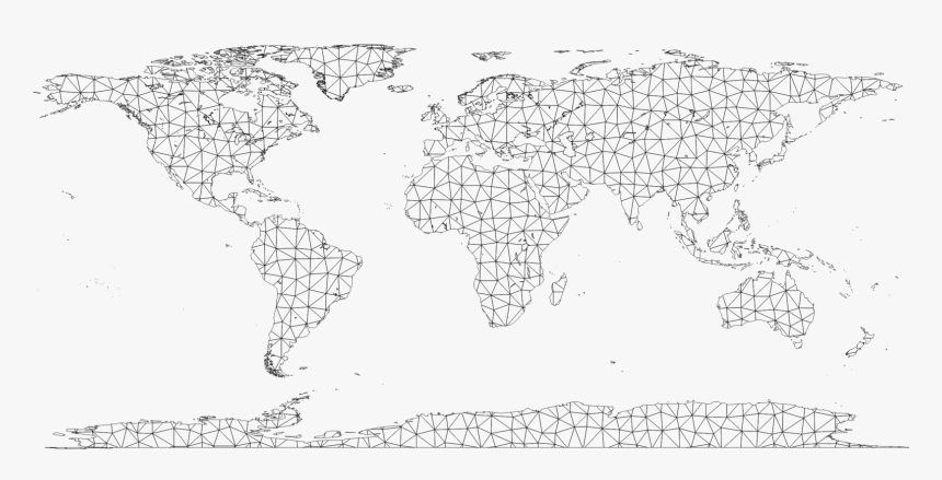 Map,area,tree - Line Art World Map, HD Png Download, Free Download