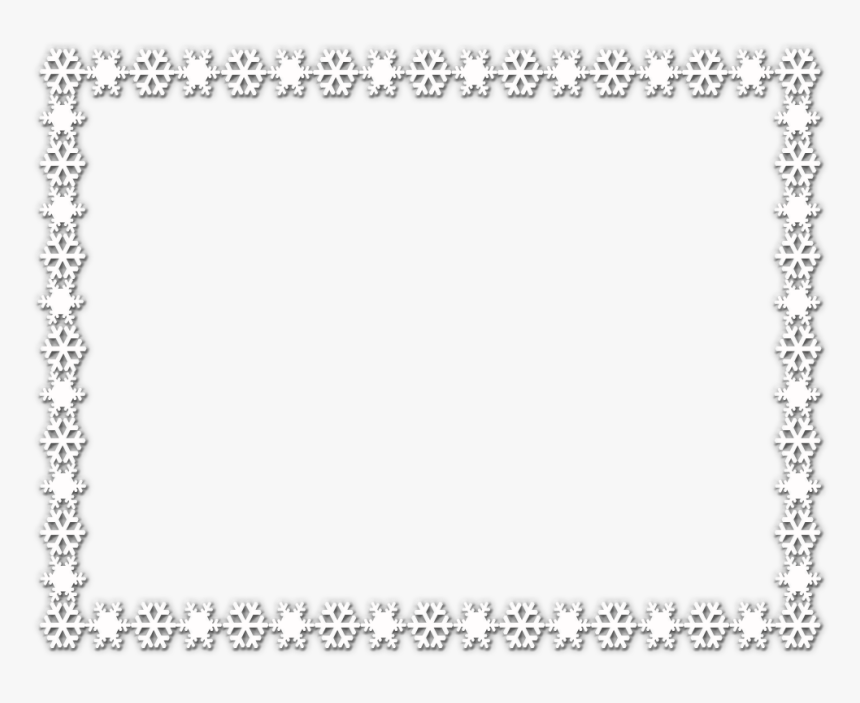 Transparent Snowflake Borders Clipart - Rectangle White Png Border, Png Download, Free Download