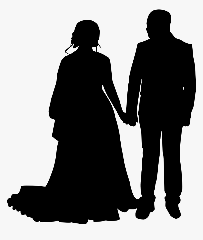 Couple Walking Silhouette Png, Transparent Png, Free Download