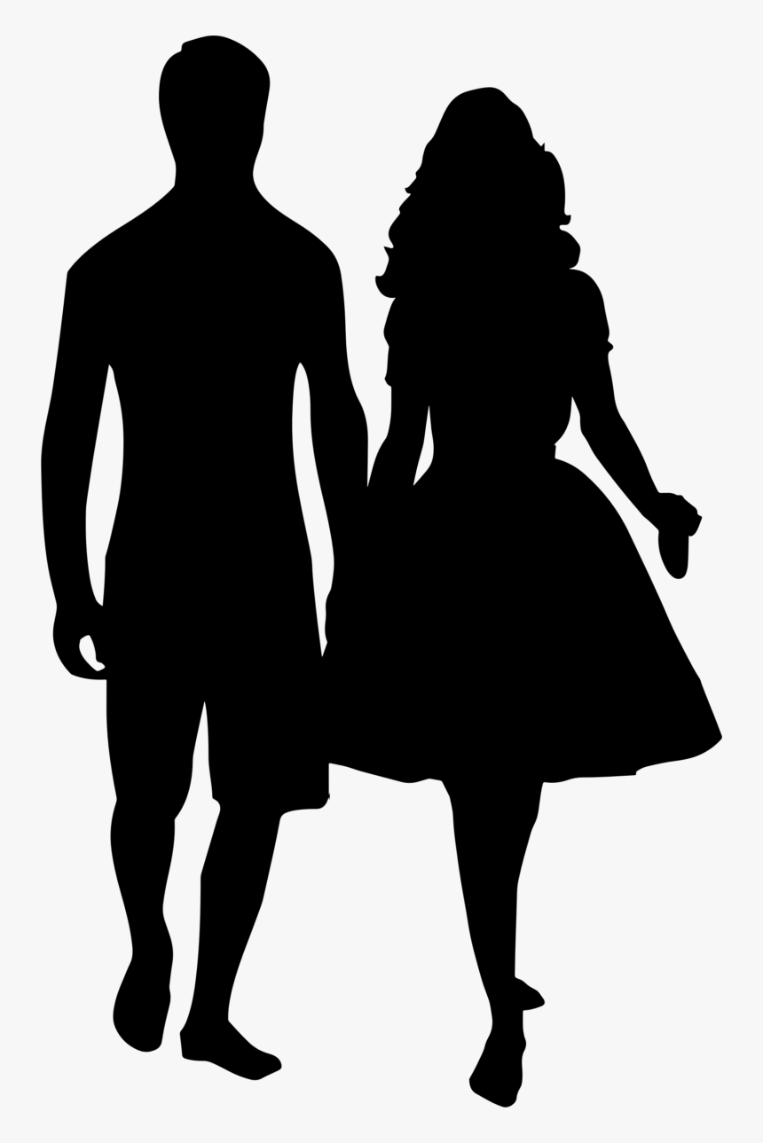 Silhouette Holding Hands Drawing Clip Art - Couple Holding Hands Silhouette, HD Png Download, Free Download