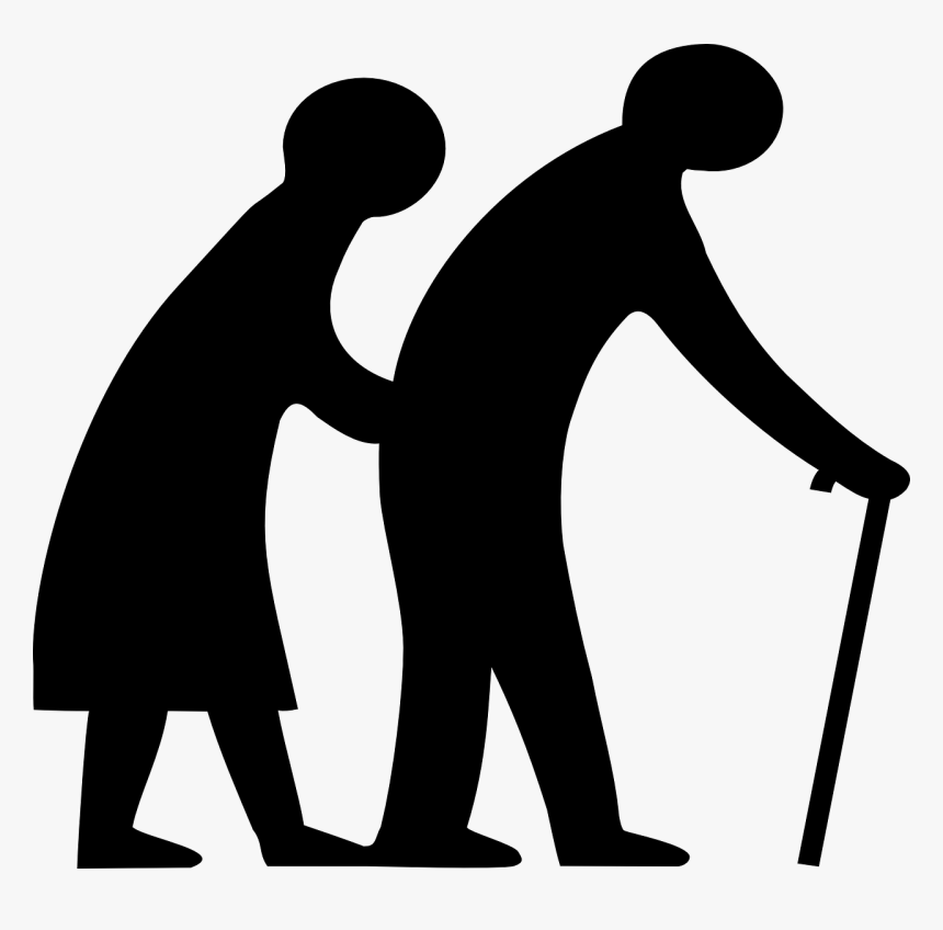 Seniors Grandparents Couple Free Picture - Old People Stick Figure, HD Png Download, Free Download