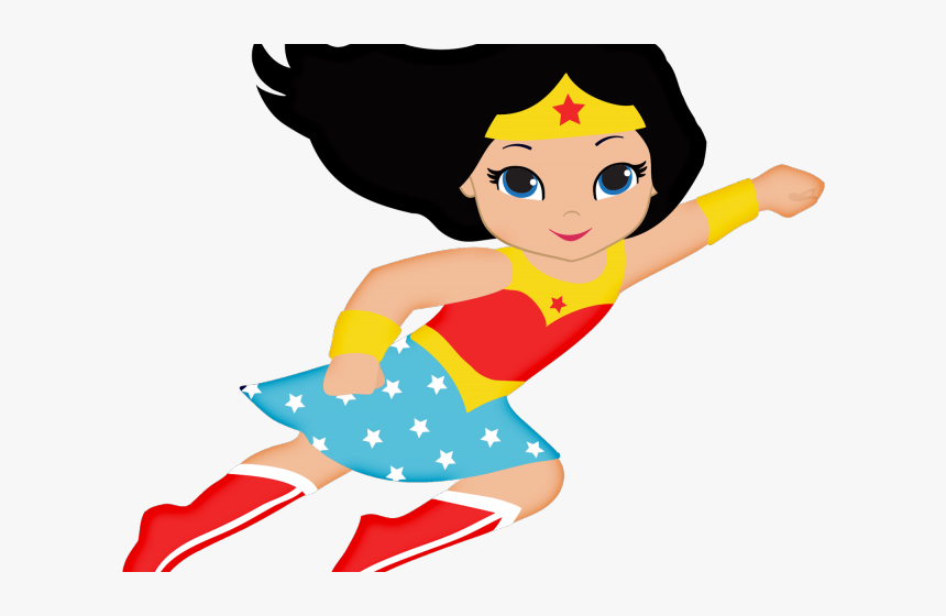 Mujer Clipart Png Baby Wonder Woman Cartoon - Mujer Maravilla Dibujo Animado, Transparent Png, Free Download