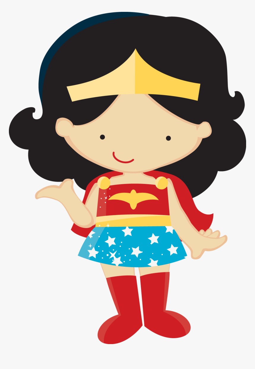 Clipart Of Wonder Woman Baby - Wonder Woman Cartoon Kids, HD Png Download, Free Download