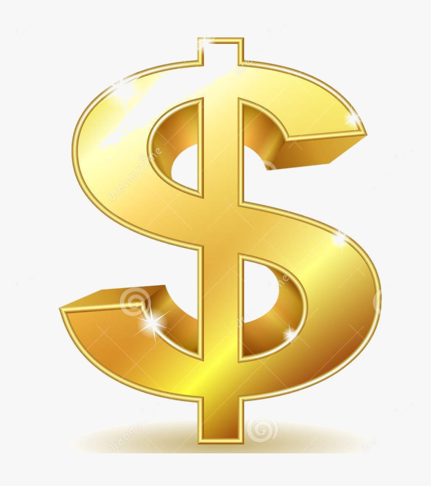 Golden Dollar Sign Png - Gold Dollar Sign Transparent, Png Download, Free Download