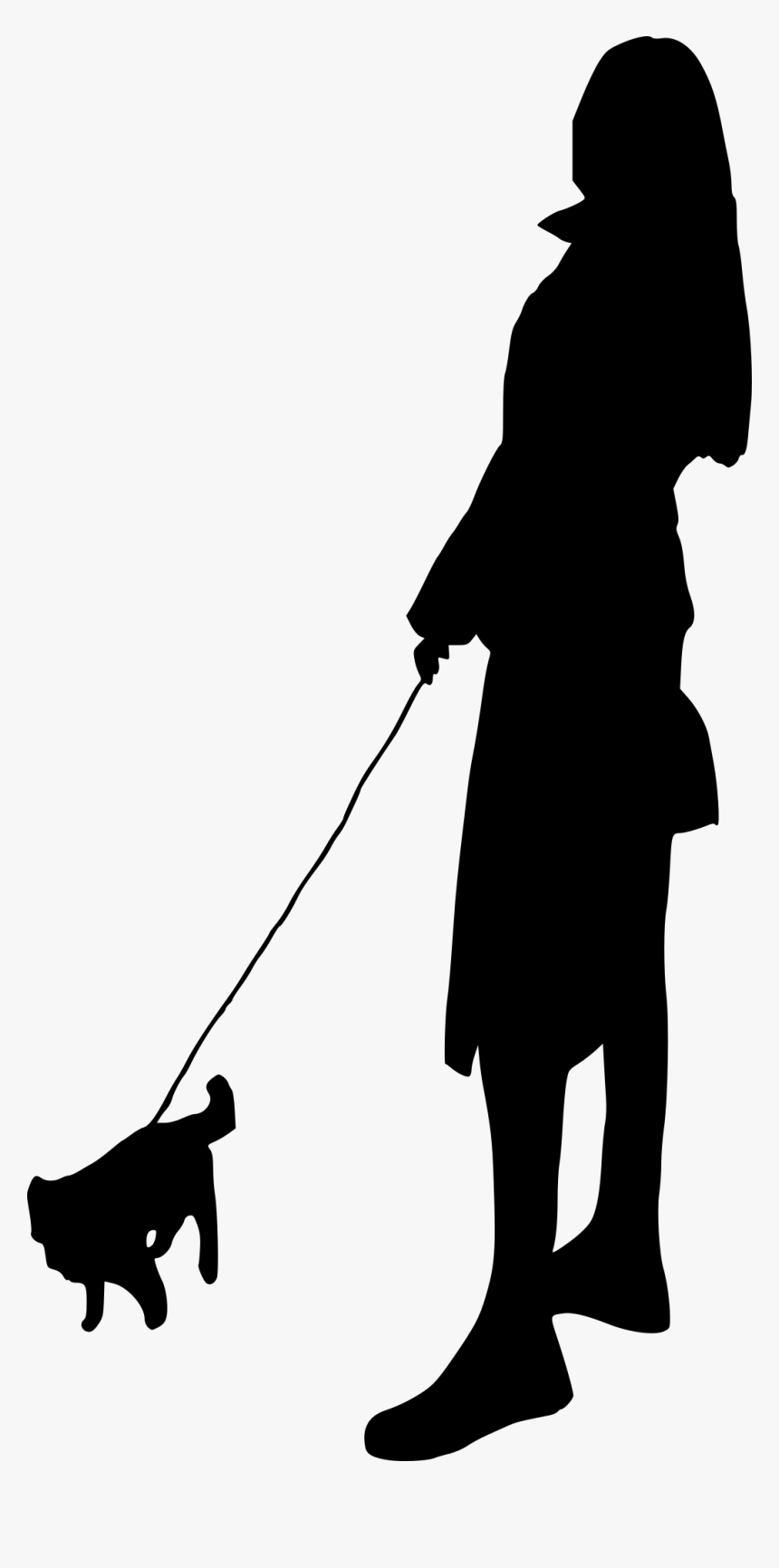 Transparent Background Dog Walker Silhouette, HD Png Download, Free Download