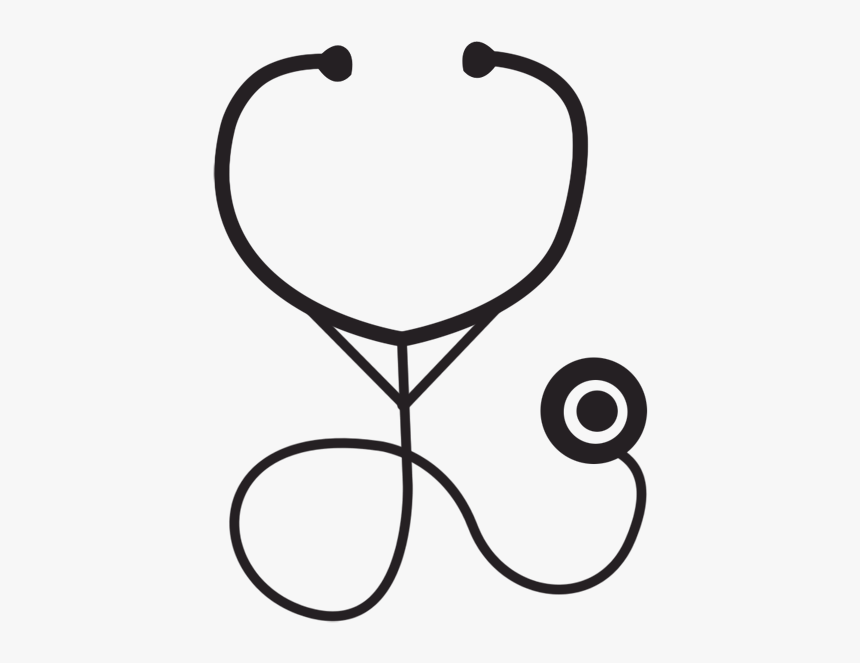 Stethoscope Heart Silhouette - Stethoscope Silhouette Png, Transparent Png, Free Download