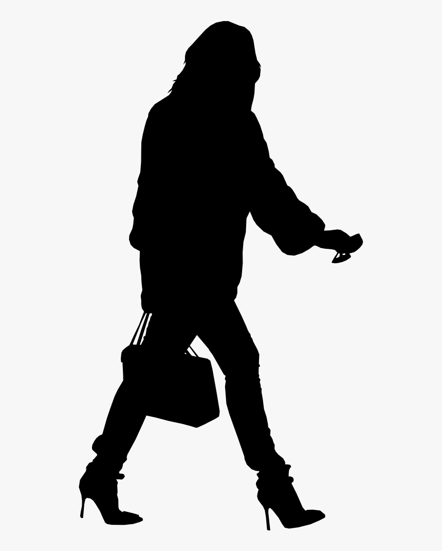 Silhouette Walking Png - Silhouette Architecture People Png, Transparent Png, Free Download