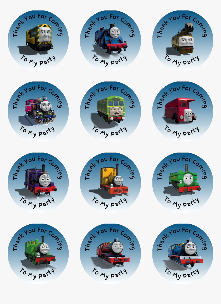 24 Thomas The Tank Engine Stickers - Label, HD Png Download, Free Download