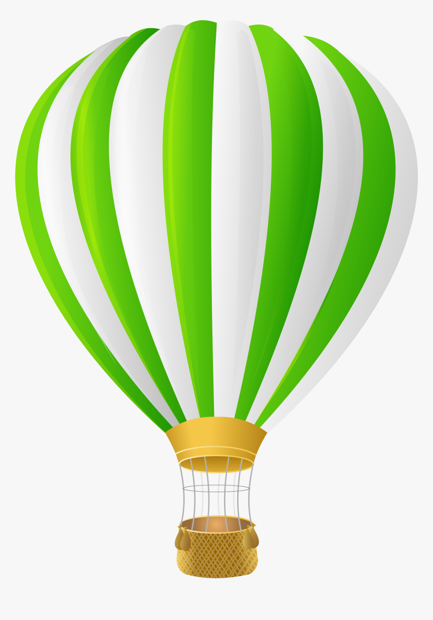 Hot Air Balloon Clip Art - Green Hot Air Balloon, HD Png Download, Free Download