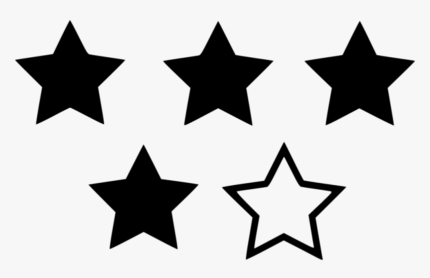 Four Star Rating - 4 Star Rating Blue, HD Png Download, Free Download