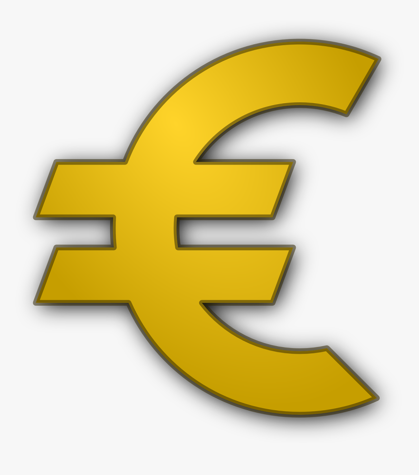Text,symbol,yellow - Euro Sign Cartoon, HD Png Download, Free Download