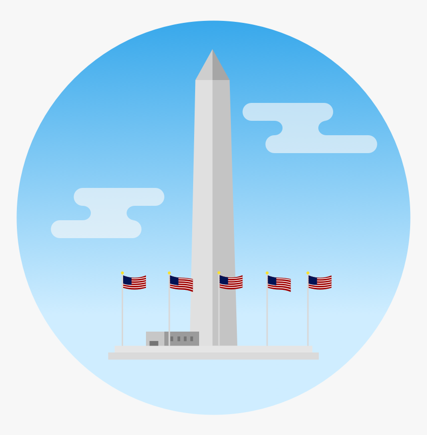 Washington Monument Flat Design, HD Png Download, Free Download