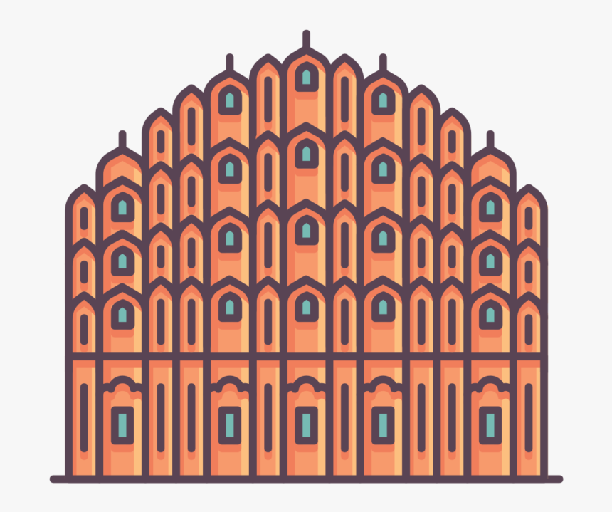 India Transparent Monument - Clipart Of Hawa Mahal, HD Png Download, Free Download