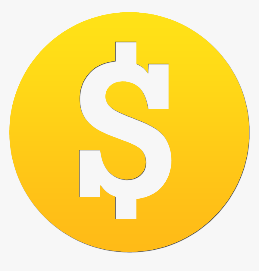 Dollar Sign Icon Png - Yellow Dollar Sign Youtube, Transparent Png, Free Download