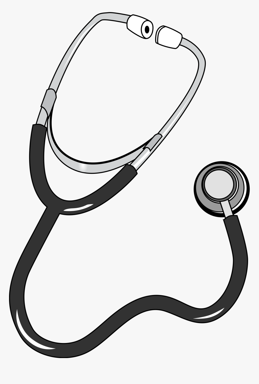 Stethoscope Drawing Line For Free Download - Stethoscope Png Black And White, Transparent Png, Free Download
