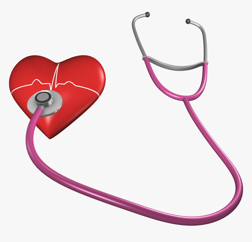 Stethoscope Heart Medicine - Transparent Stethoscope With Heart, HD Png Download, Free Download