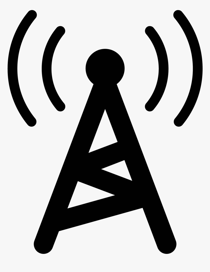 Radio Tower Filled Icon - Cell Tower Icon Png, Transparent Png, Free Download