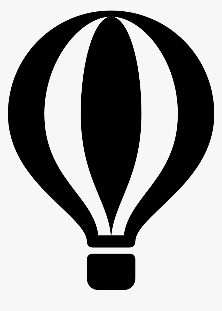 Transparent Heat Icon Png - Silhouette Hot Air Balloon Clipart, Png Download, Free Download