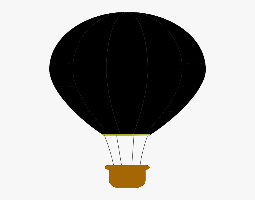 Black Hot Air Balloon Svg Clip Arts - Hot Air Balloon, HD Png Download, Free Download