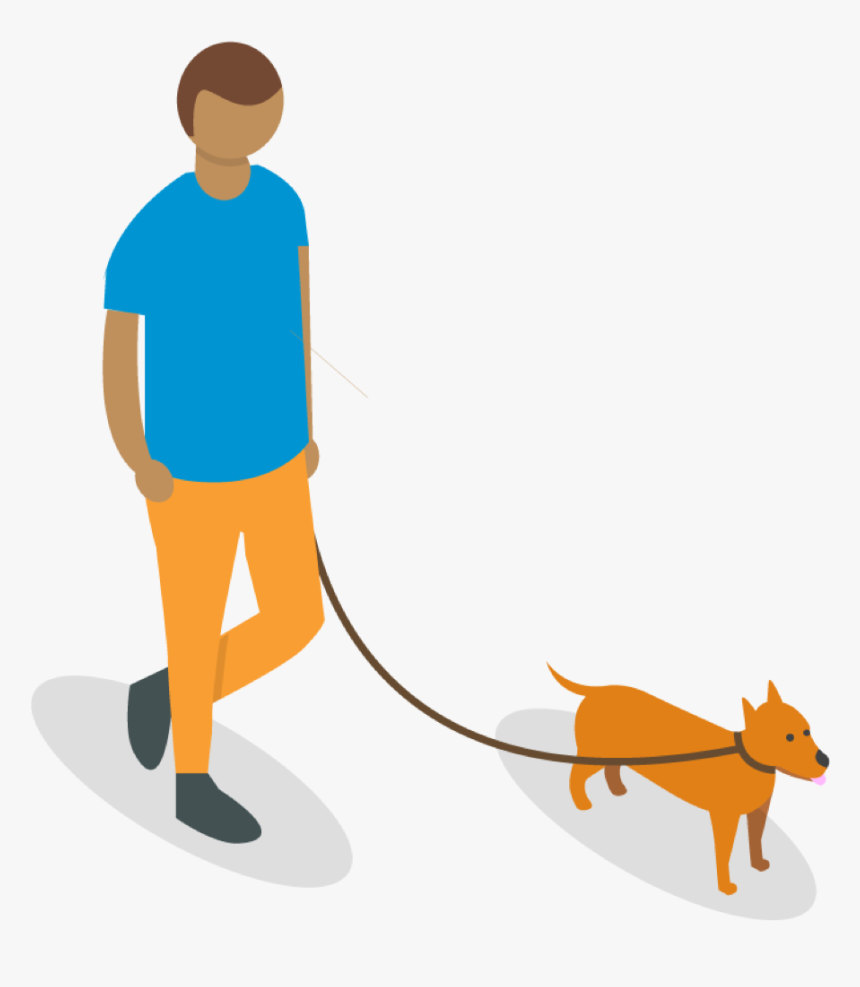 Transparent Doctor Walking Png - Dog Walking Illustration, Png Download, Free Download