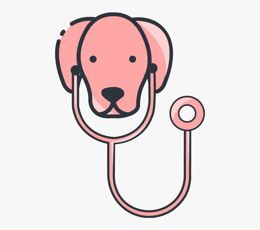 A Dog With A Stethoscope - Cartoon Dog With Stethoscope Png, Transparent Png, Free Download