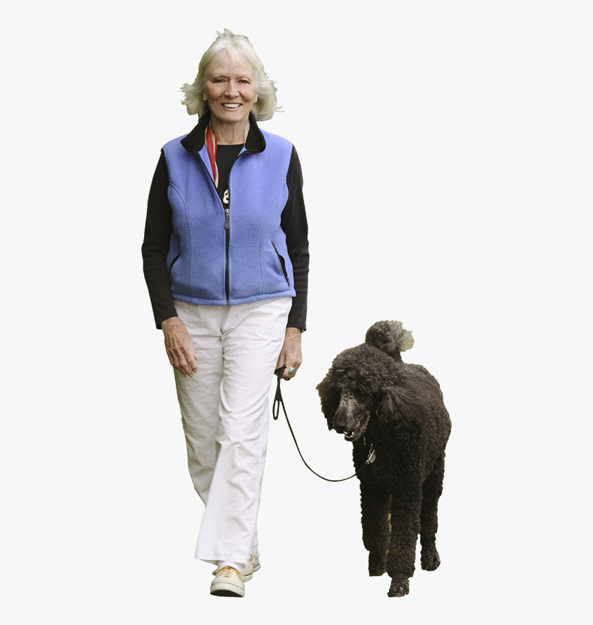 60s-walkingdog - Transparent Woman Walking Dog, HD Png Download, Free Download