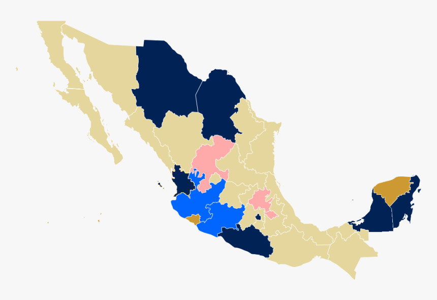 Mapa De México Matrimonio Homosexual 2016 - Mexico Eye Color Map, HD Png Download, Free Download