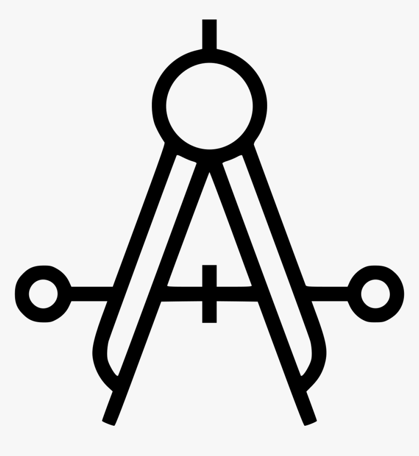 Drafting Compass Comments - Line Icon Drafting Compass, HD Png Download, Free Download