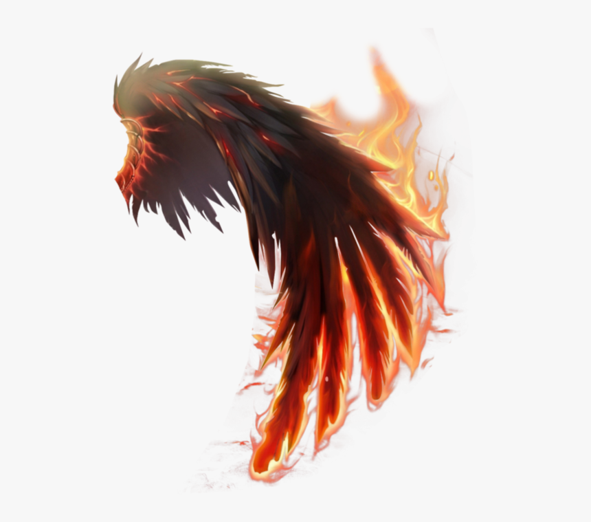 Orange,wing,anime,cg Artwork,long Hair,fictional - Free Fire Png Gif, Transparent Png, Free Download