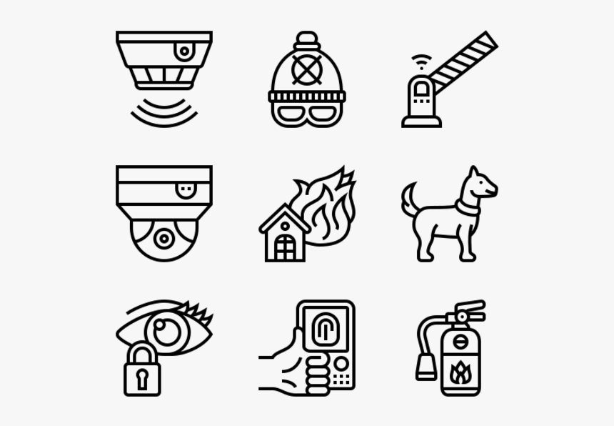 Home Security - Design Icons Vector, HD Png Download, Free Download