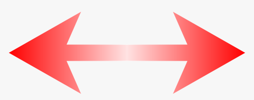 Left Right Arrow Png - Red Double Sided Arrow, Transparent Png, Free Download