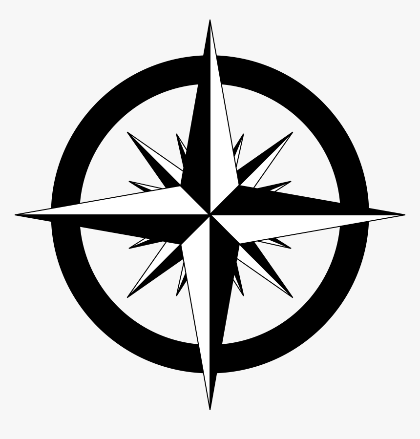 Clipart - Compass Rose Vector Png, Transparent Png, Free Download