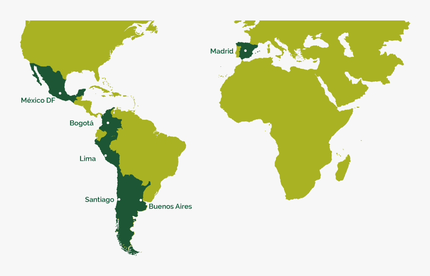 Mapa De Contacto Grenergy - Map Of Where Chinchillas Live, HD Png Download, Free Download