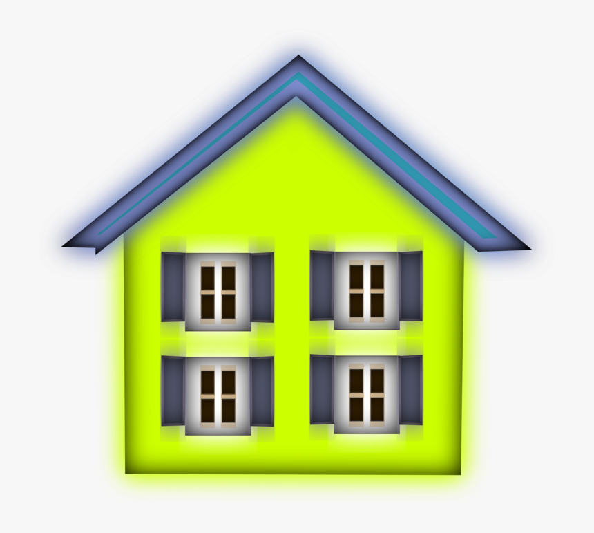 Building,angle,house - House With Four Windows Clipart, HD Png Download, Free Download