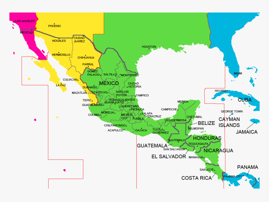 Mexico And Central America Cities, HD Png Download, Free Download