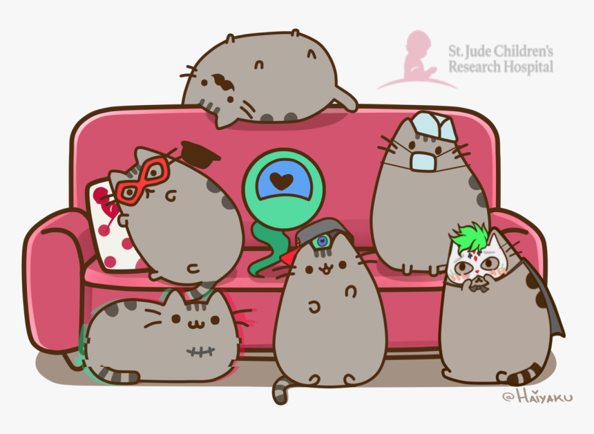 Because My Most Popular Drawing Was The Pusheen Set, - Pastel High Resolution Pusheen Background, HD Png Download, Free Download
