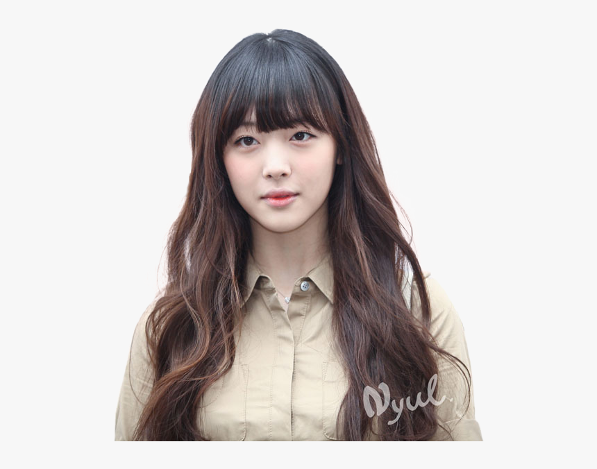 Sulli Long Hair , Png Download - Cắt Mái Ngố Thành Mái Thưa, Transparent Png, Free Download