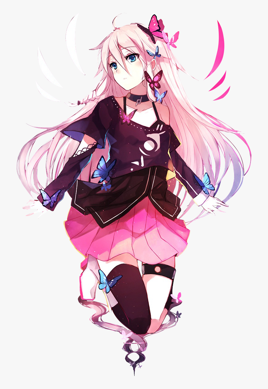 Anime Girl Pink Hair Png - Ia Vocaloid Wallpaper Iphone, Transparent Png, Free Download