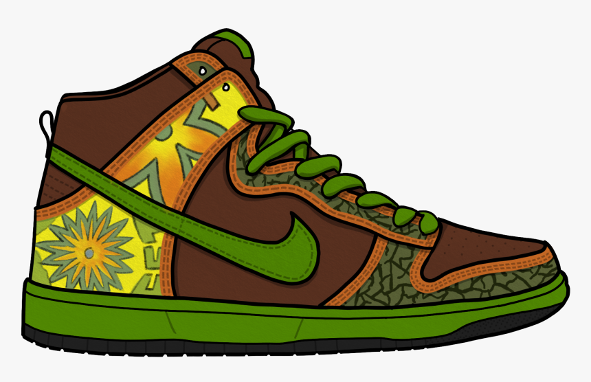 High Tops Nike Sb Green, HD Png Download, Free Download